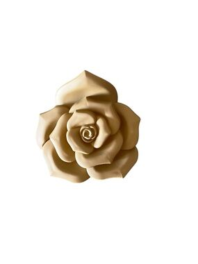 Brown Matte Flower Floral Neutral Boho Classic 2.5" Lobster Claw Hair Clip